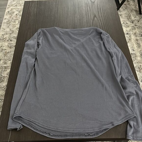 Pj Couture Gray Long Sleeve Pajama Top - Picture 8 of 9